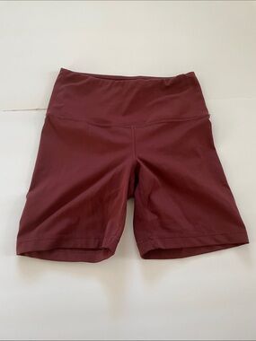 Yogalicious Lux High-Waist Wine Bike Shorts